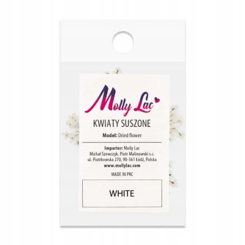 SUSZONE KWIATY DO PAZNOKCI KWIATKI OZDOBA BIAŁE