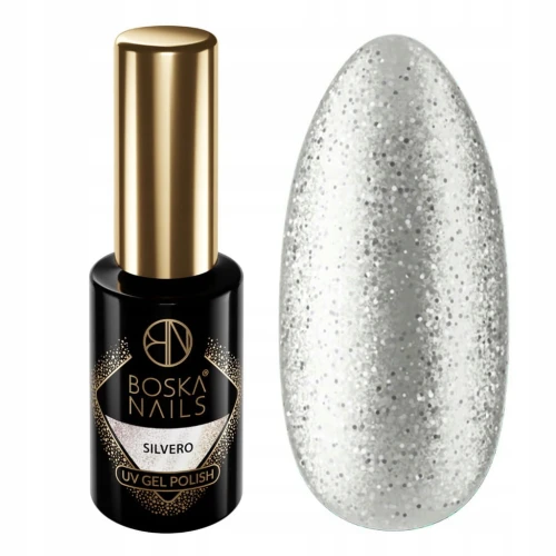 Boska Nails lakier hybrydowy Cosmic Glow Silvero nr 491 6 ml