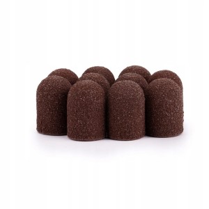 10x Kapturek 13mm Ścierny Nakładka Podo Brązowy Gradacja 150