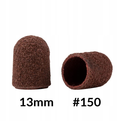 10x Kapturek 13mm Ścierny Nakładka Podo Brązowy Gradacja 150