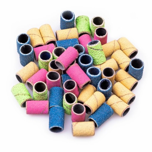 50x Kapturki Nakładki Ścierne Mini Cylinder Mandrel Mix gradacji 3 mm