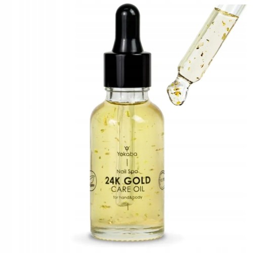 YOKABA Wegański olejek do ciała, dłoni i paznokci 24K GOLD OIL 30ml