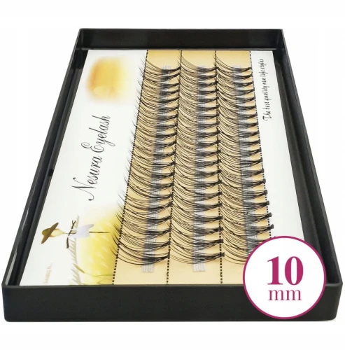 Rzęsy w kępkach Nesura 10 mm czarne