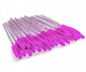 Szczoteczka Spiralka – do Rzęs, 50 szt. – różowy CLAVIER