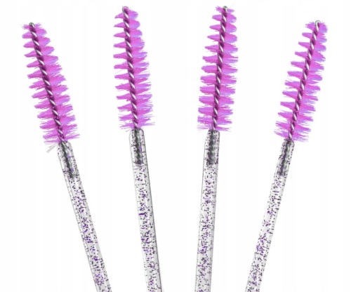 Szczoteczka Spiralka – do Rzęs, 50 szt. – różowy CLAVIER