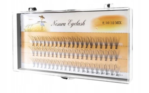 Rzęsy Nesura Kępki Rzęs Jedwabne Mix 8/10/12 mm