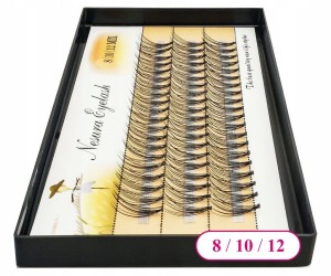 Rzęsy Nesura Kępki Rzęs Jedwabne Mix 8/10/12 mm