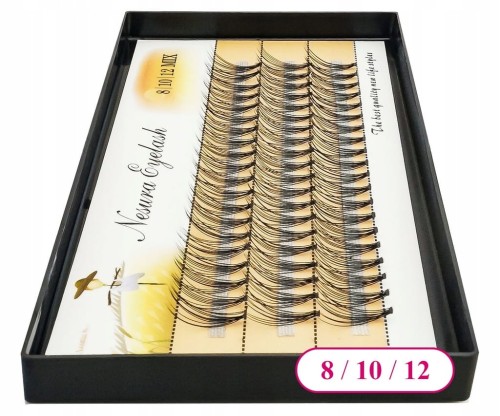 Rzęsy Nesura Kępki Rzęs Jedwabne Mix 8/10/12 mm