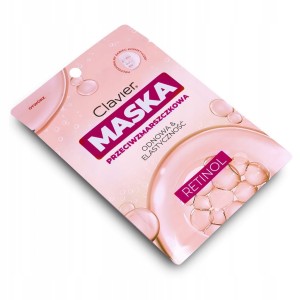 Maska Do Twarzy w Płacie Clavier Przeciwzmarszczkowa z Retinolem- 1szt.