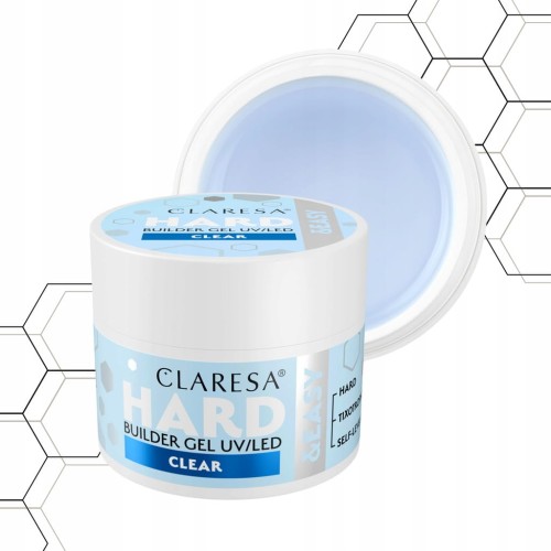 Claresa HARD&EASY Żel budujący do paznokci bezbarwny Clear 45g