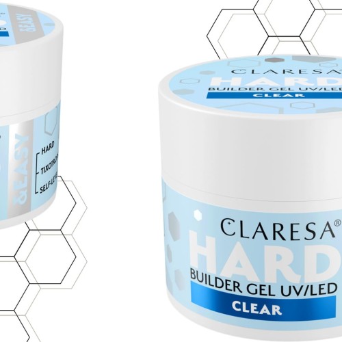 Claresa HARD&EASY Żel budujący do paznokci bezbarwny Clear 45g