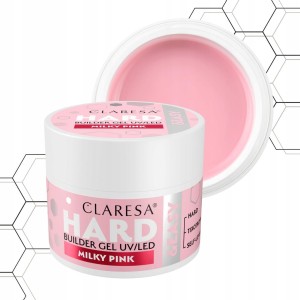Claresa HARD&EASY Żel budujący do paznokci mleczno-różowy Milky Pink 45g