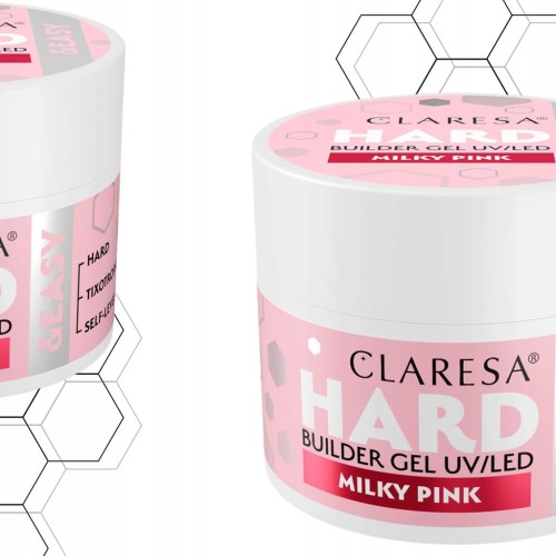 Claresa HARD&EASY Żel budujący do paznokci mleczno-różowy Milky Pink 45g