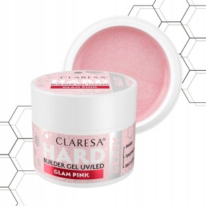 Claresa HARD&EASY Żel budujący różowy z drobinkami Glam Pink 45g