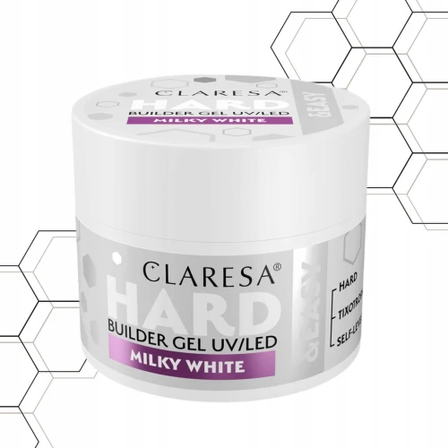 Claresa HARD&EASY Żel budujący mlecznobiały twardy Milky White 45g
