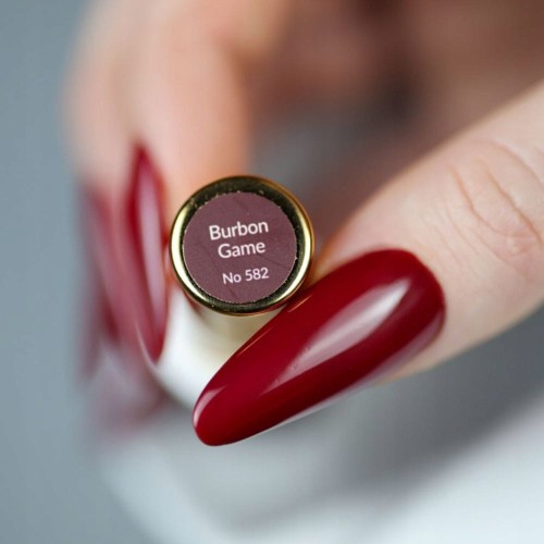 Bordowy Lakier hybrydowy Autumn Drink Burbon Game no 582 Boska Nails 6 ml