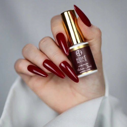 Bordowy Lakier hybrydowy Autumn Drink Burbon Game no 582 Boska Nails 6 ml