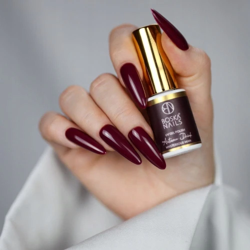 Bordowy Lakier hybrydowy Autumn Drink Mysterious no 581 Boska Nails 6 ml