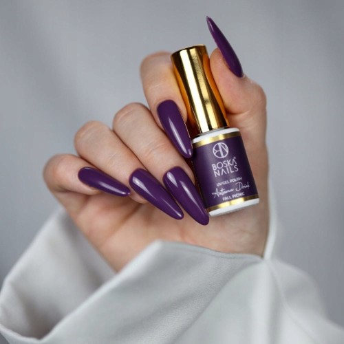 Fioletowy Lakier hybrydowy Autumn Drink Fall Picnic no 578 Boska Nails 6ml
