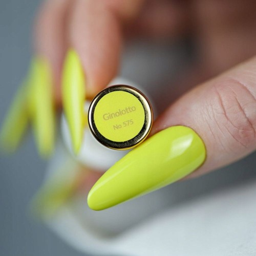 Żółty Lakier hybrydowy Autumn Drink Ginolotto no 575 Boska Nails 6 ml