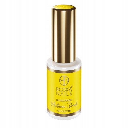 Żółty Lakier hybrydowy Autumn Drink Ginolotto no 575 Boska Nails 6 ml