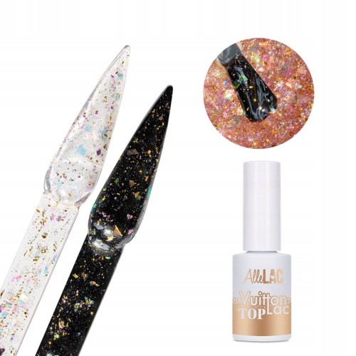 Top No Wipe VuittonLac Holo do zdobień z płatkami 5g