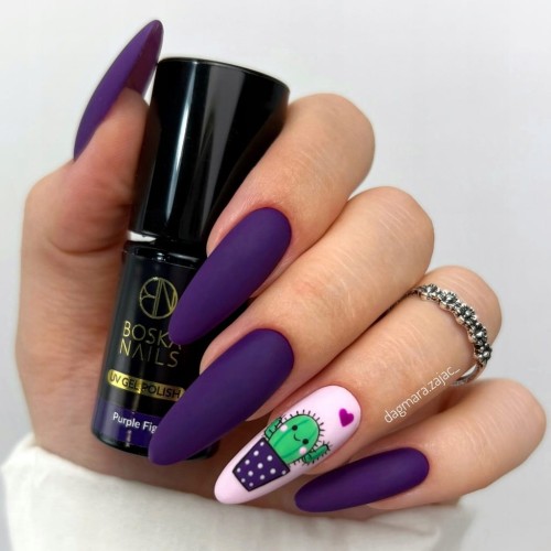Boska Nails Lakier Hybrydowy do paznokci śliwkowy No 312 Purple Fig