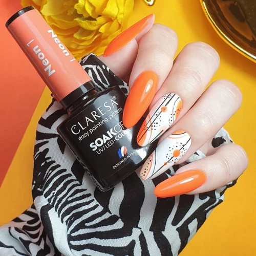 Lakier hybrydowy Claresa NEON 9 Odcienie pomarańczowego