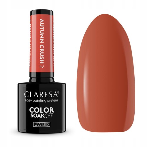 Claresa Lakier Hybrydowy Autumn Crush 2 pomarańcz karmel jesień 5 ml