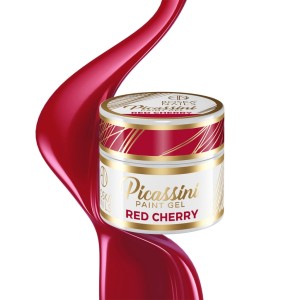 Czerwony żel do zdobień Picassini Paint Gel RED CHERRY Boska Nails 5 ml