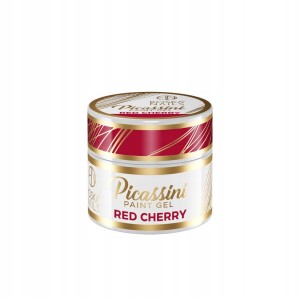 Czerwony żel do zdobień Picassini Paint Gel RED CHERRY Boska Nails 5 ml
