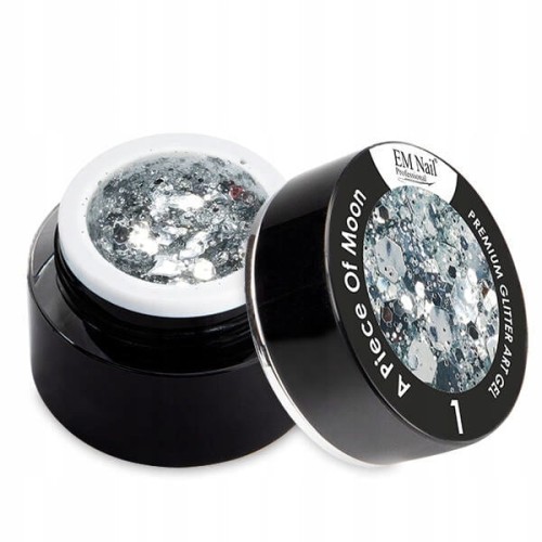 Żel do zdobień EM Nail Paint Premium Glitter Art Gel A Piece of Moon 1