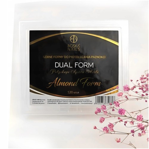 Formy do przedłużania paznokci Boska Nails MIGDAŁ almond DUAL FORM 120 szt