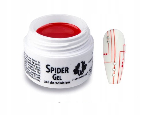 Żel do zdobień Spider Gel czerwony red 3ml