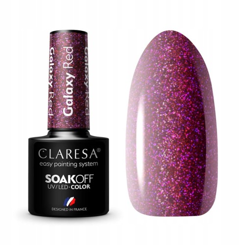 CLARESA LAKIER HYBRYDOWY GALAXY RED 5 g