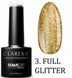 CLARESA LAKIER HYBRYDOWY FULL GLITTER 3 - 5 g