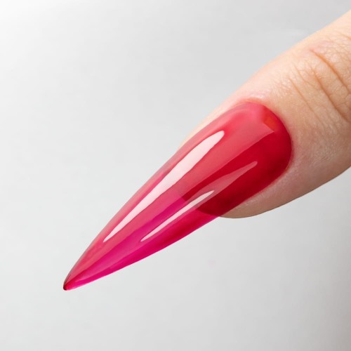 Top Hybrydowy MOLLYNAILS 10g Crystal Glass No Wipe Kolorowy Raspberry Pink