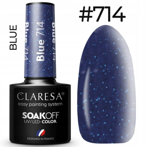 CLARESA LAKIER HYBRYDOWY BLUE 714 - 5 g