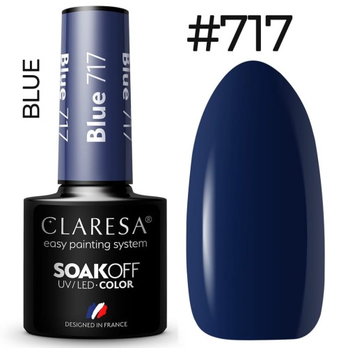 Claresa Lakier Hybrydowy Blue 717 – 5 g