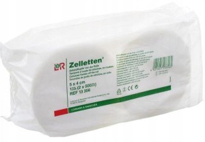 Waciki bezpyłowe Zelletten 12-warstwowe 5×4 cm – 2 rolki po 500 sztuk