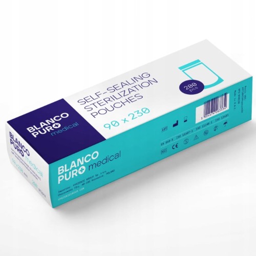 Blanco Puro – Torebki do sterylizacji samoprzylepne 90×230 mm, 200 szt.