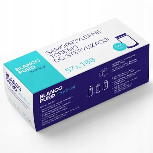 Blanco Puro – Torebki do sterylizacji samoprzylepne 57×100 mm, 200 szt.