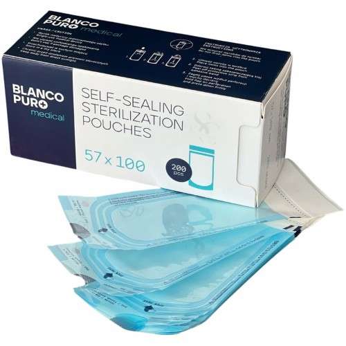 Blanco Puro – Torebki do sterylizacji samoprzylepne 57×100 mm, 200 szt.