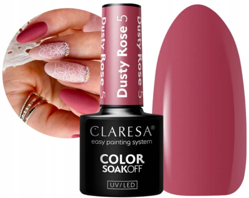 Claresa Lakier hybrydowy Dusty Rose 5 Soak UV/LED