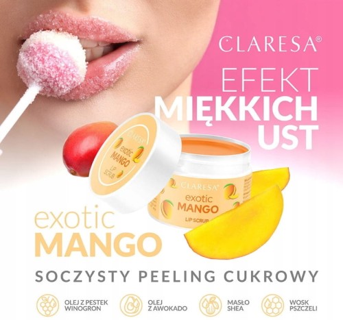 Claresa Exotic Mango 15 g peeling do ust
