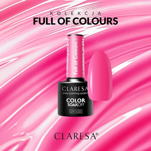 CLARESA LAKIER HYBRYDOWY FULL OF COLOURS 3 - 5 g