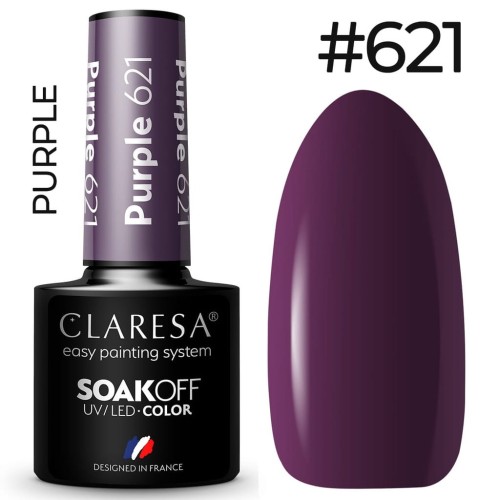 CLARESA LAKIER HYBRYDOWY PURPLE 621 - 5 g