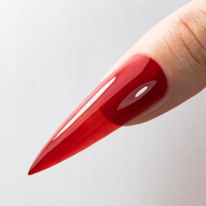 Top Hybrydowy MOLLYNAILS 10g Crystal Glass No Wipe Kolorowy Red Czerwony