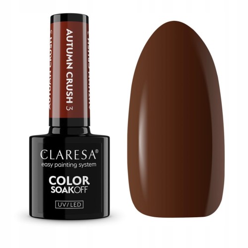 Claresa Autumn Crush 3 Lakier Hybrydowy 5ml  - Ciemny Czekoladowy Brąz