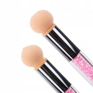 Dwustronny Pędzelek Gąbka Do Zdobień Paznokci Ombre Nail Art Żelu Akrylu